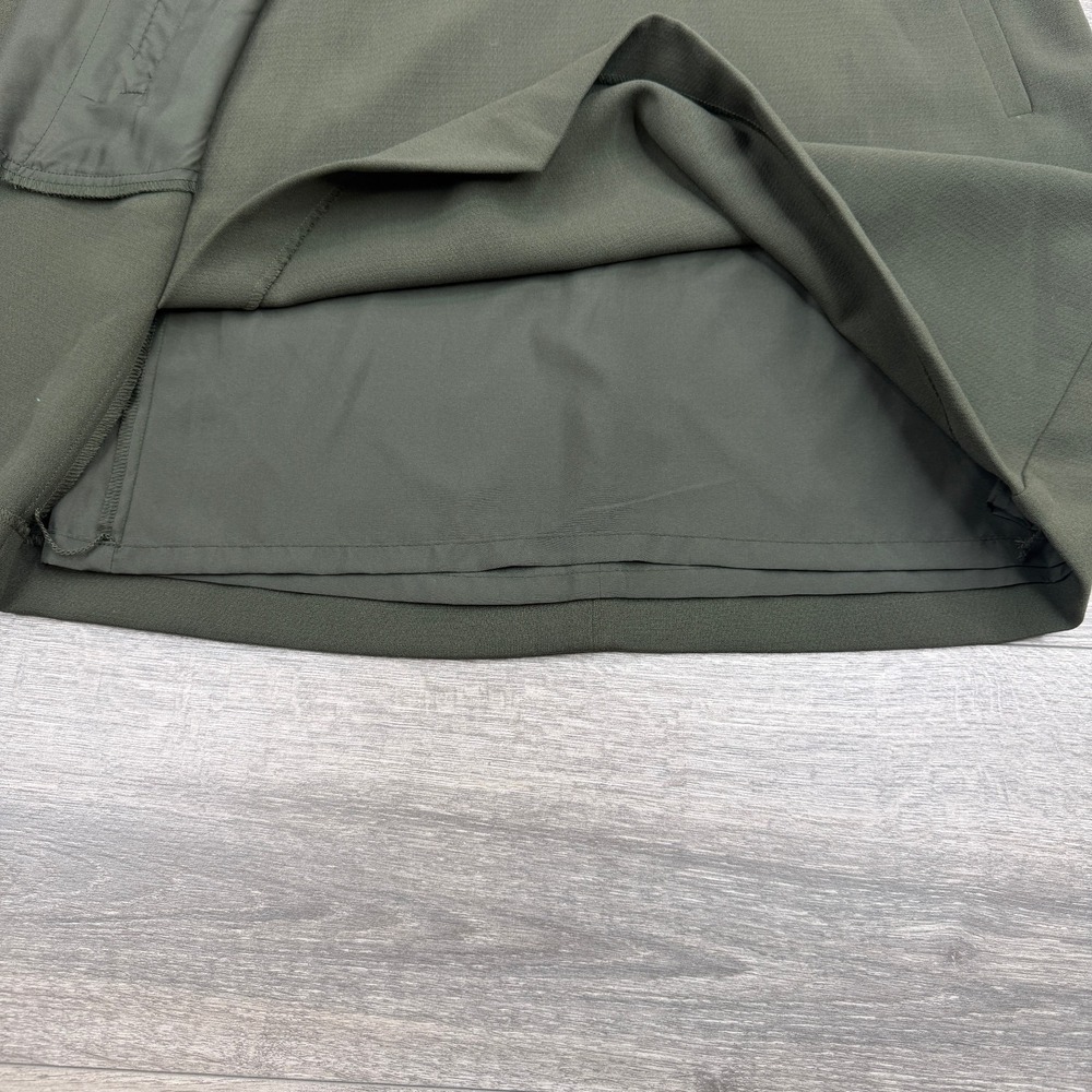 Ann Taylor LOFT Faux Wrap Skirt Womens 6 Olive Green Military Button Front Mini - Picture 6 of 14
